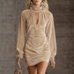 Sexy Chic Solid-Color High-Neck Bodycon Dress