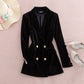 Velvet Outer Coat Plus Size Slim Fit Two-piece Suit