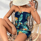 Womens Sleeveless Printed Backless High-Waist Bodycon Jumpsuit
