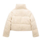 New Fashion Casual Stand Collar Long Sleeve Brushed Warm Cotton Suit Women