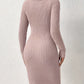 Robe en maille fine à col haut, nouvelle collection automne et hiver
