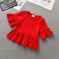 T-shirt à manches volantées pour enfant, bas d'été