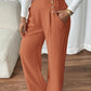 Draping Mop Casual Pants High Waist
