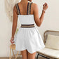 Casual Resort-style Wide-leg Jumpsuit With A Cinched Waist