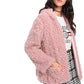Manteau en peluche à capuche en laine d'agneau pour femme
