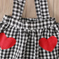 Girls' Long-sleeved Bow Suspender Skirt Suit