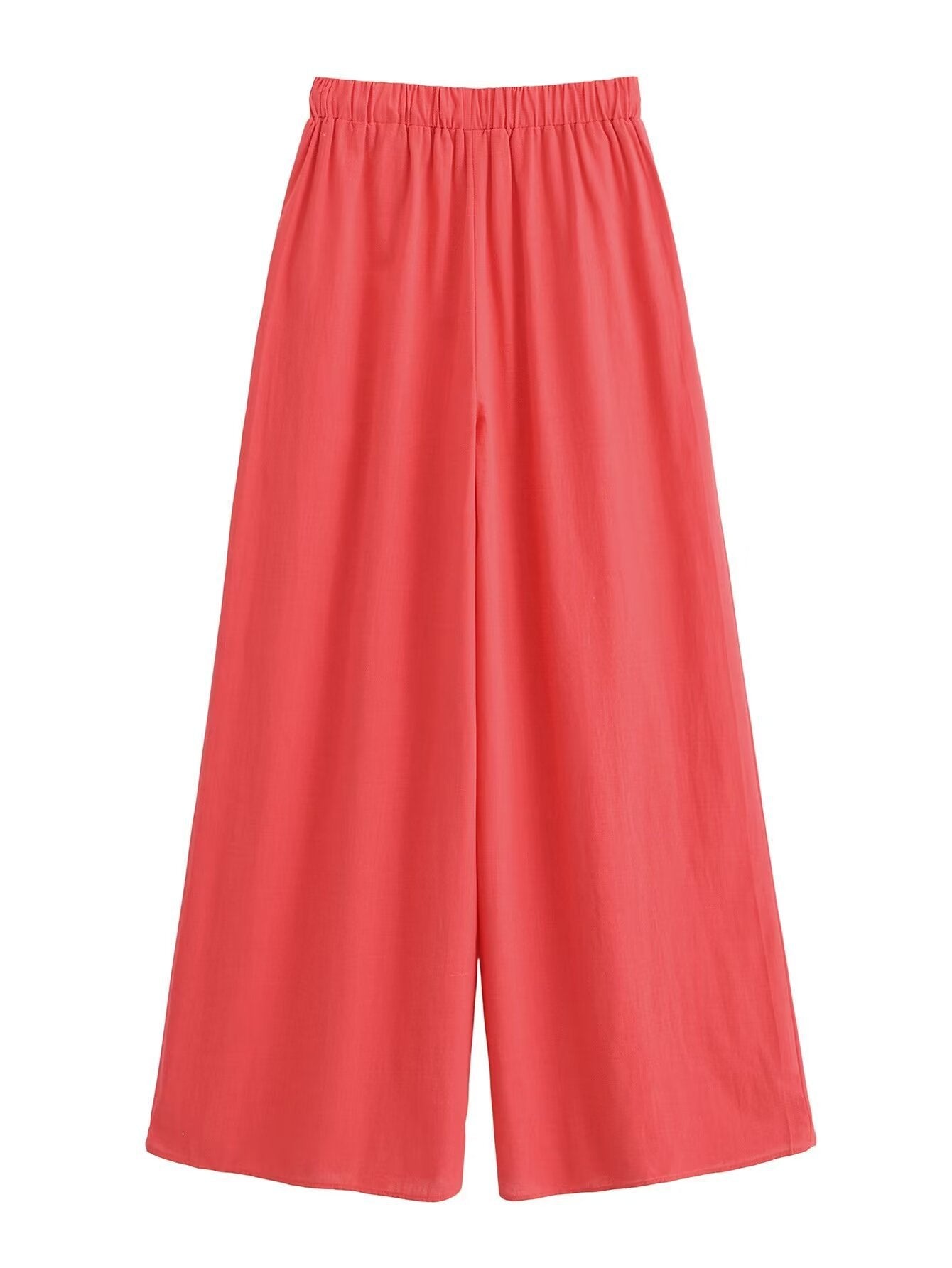 Summer Women's New Red Sleeveless Top And Trousers Two-piece Set
