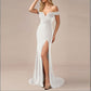 Womens Stylish Elegant And Refined Solid-color Split Dress