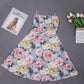 Womens Waist-Cinching Figure-Lifting Floral Sleeveless Slip Dress