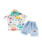 Boys And Girls Car Pattern Two-piece Summer Casual Clothes Baby