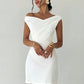 Women's Autumn Winter New Cross Collar Spliced Sleeveless Double Layer Dress