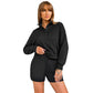 Combinaison de sport ample de couleur unie pour femmes, tenue de yoga