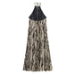 Ethnic Print Flower Hanging Collar Dress