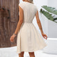 Robe de vacances en dentelle à découpes et col en V pour femme