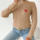 Love Stickers Autumn And Winter Round Neck Simple Pullover