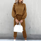 Autumn And Winter Long Sleeve Fleece Fashion Casual Sweater Suit