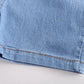 Summer Boys' Denim Short-sleeved Overalls Suit