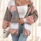 A Multicolored Striped Coat For Ladies