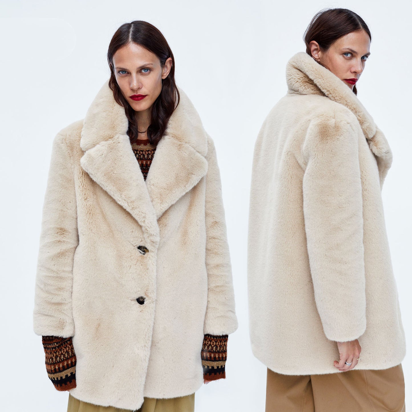 Veste ample en peluche de style coréen, idéale pour toutes les occasions