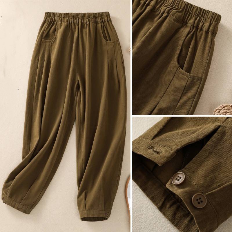 Pantalon large amincissant grande taille automne et hiver