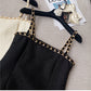 Woven Waist Slim Suspender Dress