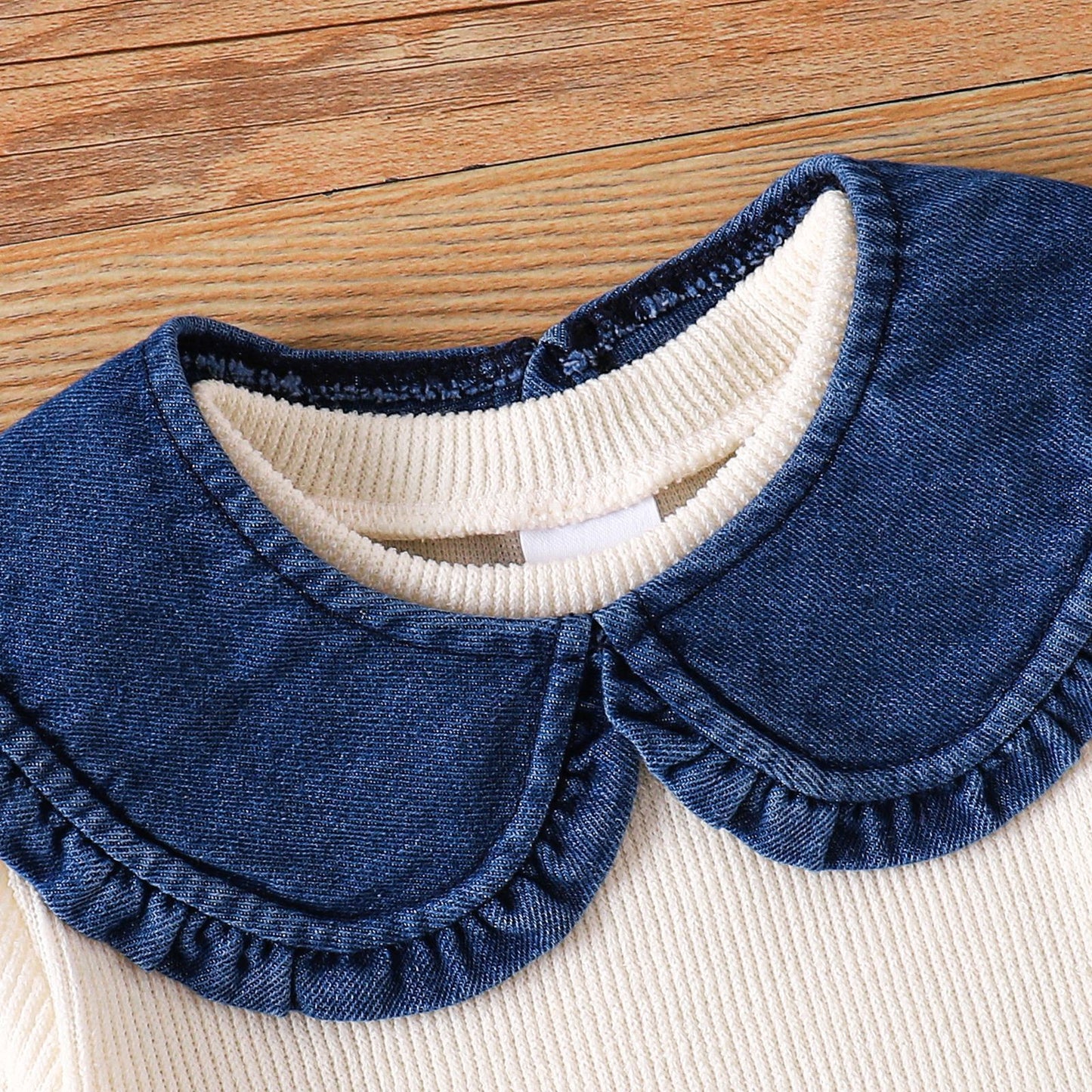 Slim-fit Denim Pants Three-piece Set