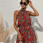 Popular Independent Station Popular Halter Floral Tie-neck Strapless Dress