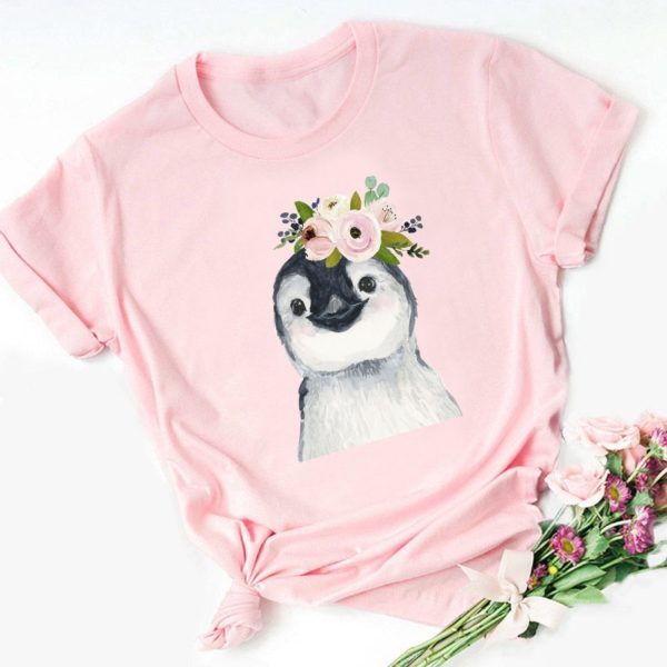 Cute Dog Peripheral European And American T-shirt Loose Short Sleeve