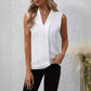 Solid Color V-neck Fashionable All-match Shirt