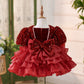 New Wine Red Baby Birthday Cake Princess Dress