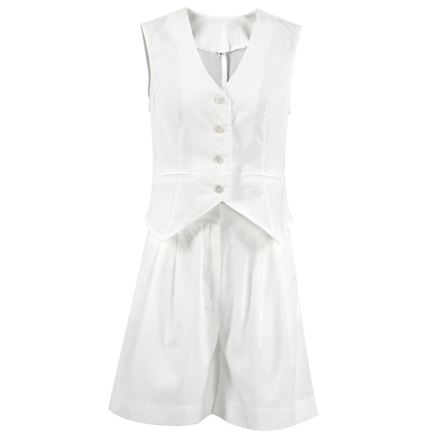Women's Fashion Temperament Leisure Suit Vest Suit