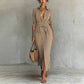 Elegant Casual Lace-Up Button-Down Shirt Dress New Arrival