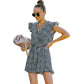 European And American Ruffled Chiffon Polka Dot Jumpsuit Women