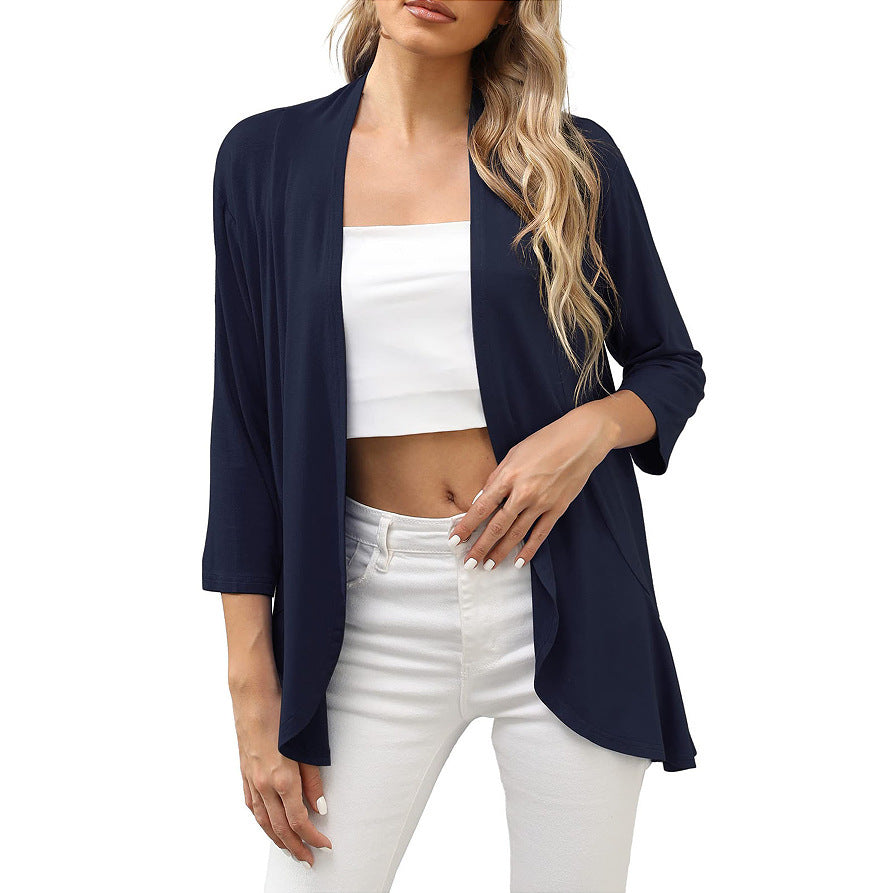 European And American Leisure Printed Knitted Cardigan