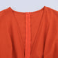 V-neck Elegant Stitching Short Sleeve Dress Tight Waist French Style
