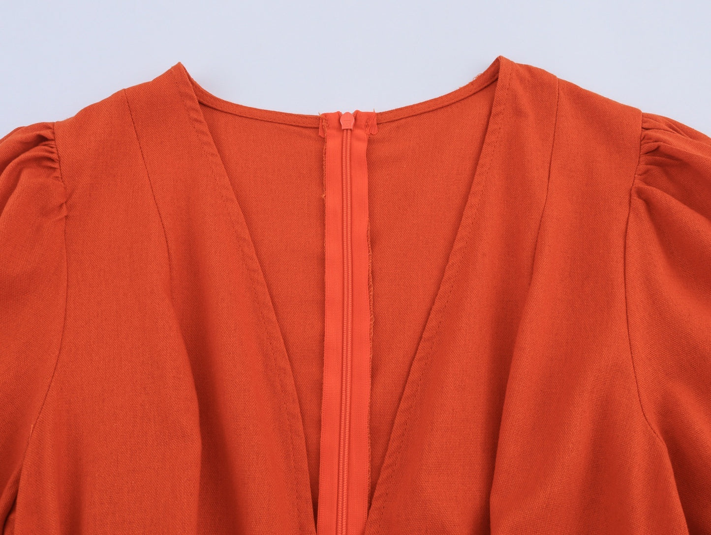 V-neck Elegant Stitching Short Sleeve Dress Tight Waist French Style