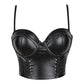 Women's Back Breasted PU Leather Sling Corset