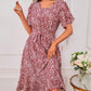 Womens Casual Loose-fitting Printed Hem Dress