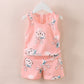 Fashion Children's Sleeveless Vest Shorts Set