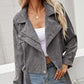 Corduroy Casual Side Zip Short Jacket Coat Top Women