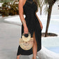 Hip-hop Street-style Asymmetric Sleeveless Halter Dress