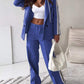 Casual Ribbon Hooded Suit Wide Leg Pants Two-piece Suit