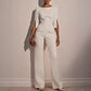 Solid Color Beading Decorative Slim Fit Bodysuit Women's Clothing