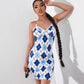 Knitted Sling Lace Stitching Dress Skirt