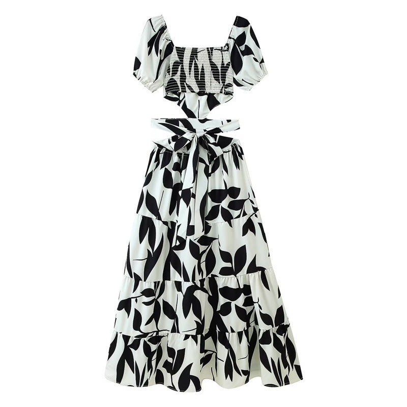 Summer Printed Short Sleeve Dress