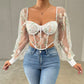Lace V-neck Women's Top