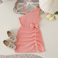 Girls' Sling Green Dress Summer