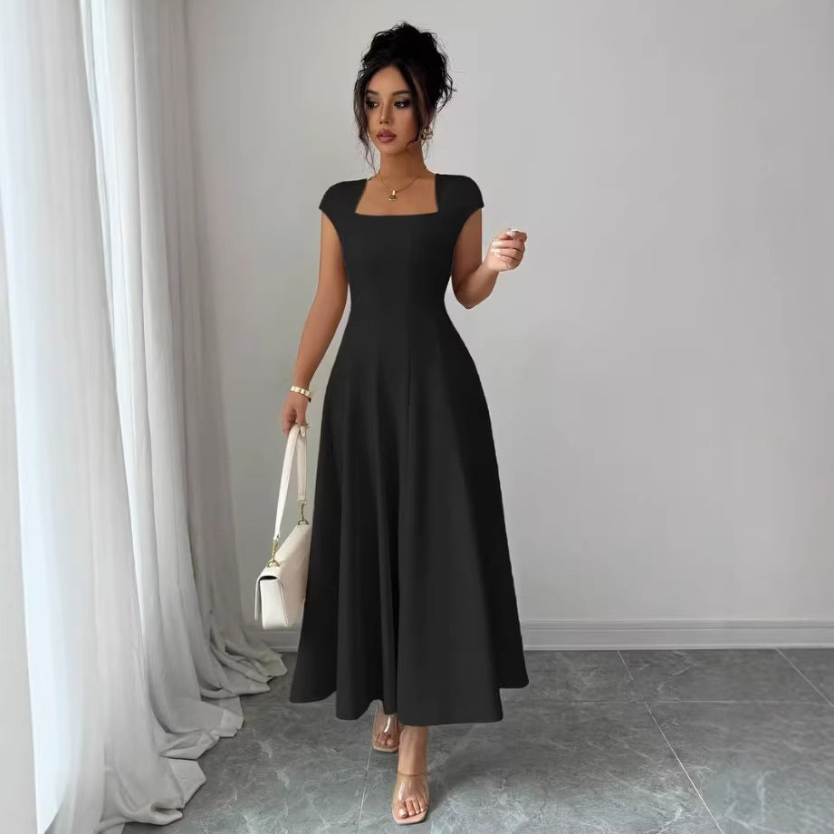 Fashionable And Elegant Slim-fit Tank Dress With A-line Skirt For Women