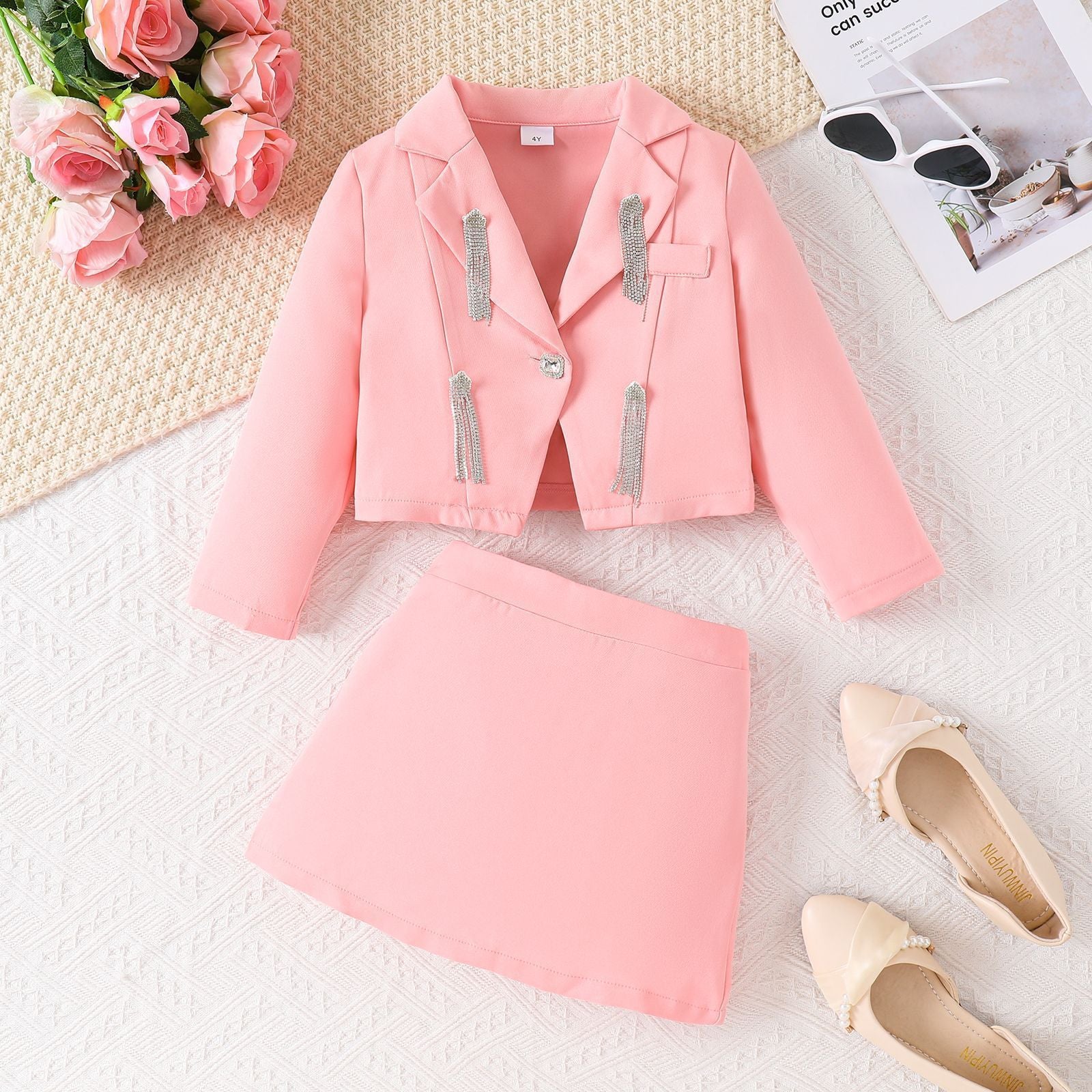 Suit Style Two-piece Dress Set
