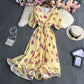 Women's Pressed Floral Short-sleeved Dress